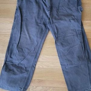 CARHARTT B11 PTB MENS WASHED DUCK WORK DUNGAREE PANTS BLUE 44 x 30